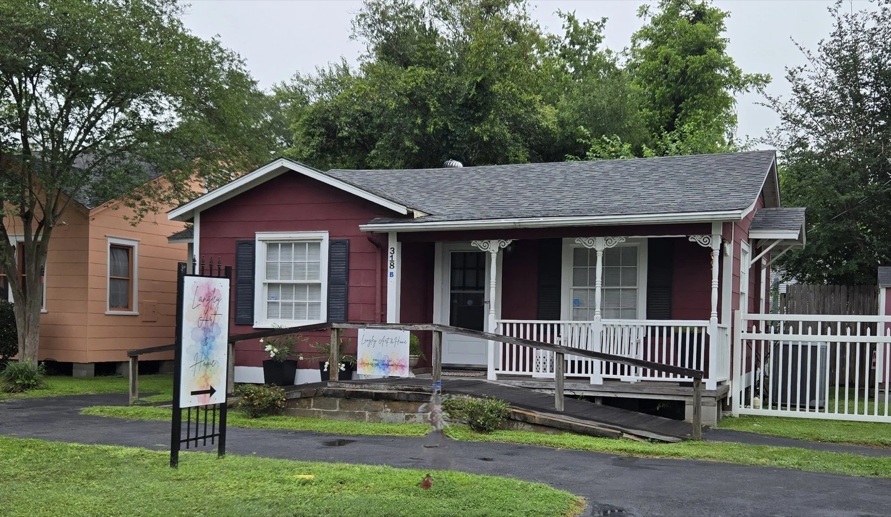 The Langley Art & Home storefront in Old Town Spring, Texas