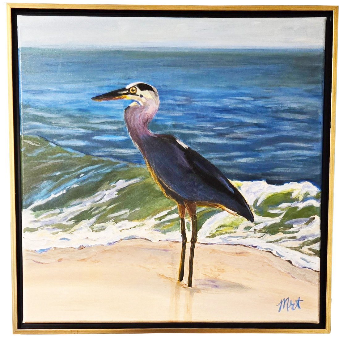 Heron by Melanie Toudouze, one of the local artists we represent.
