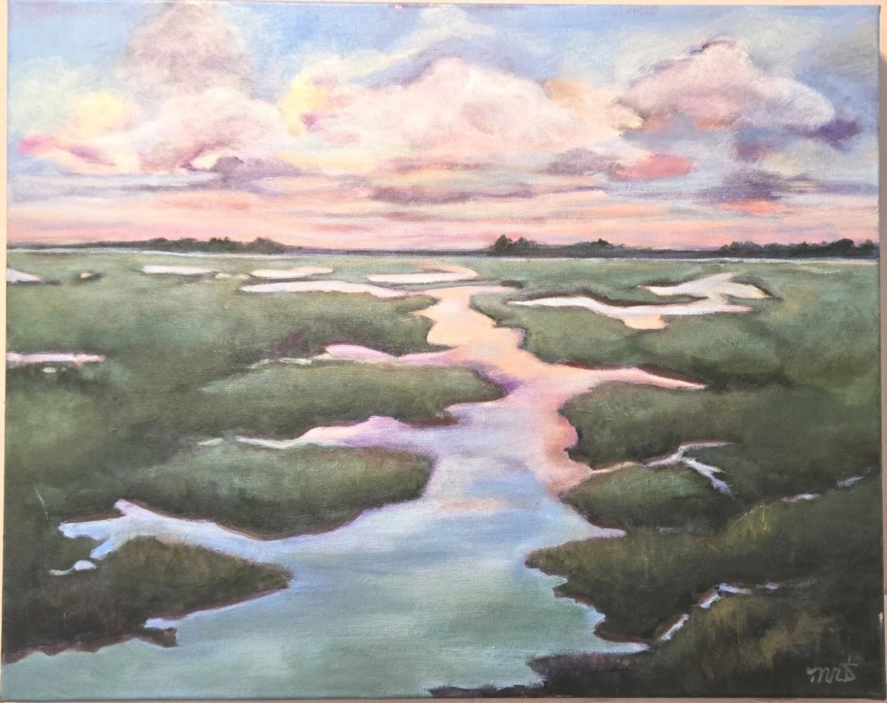 Marsh, Acrylic, Canvas 16″×20″ at Langley Art & Home