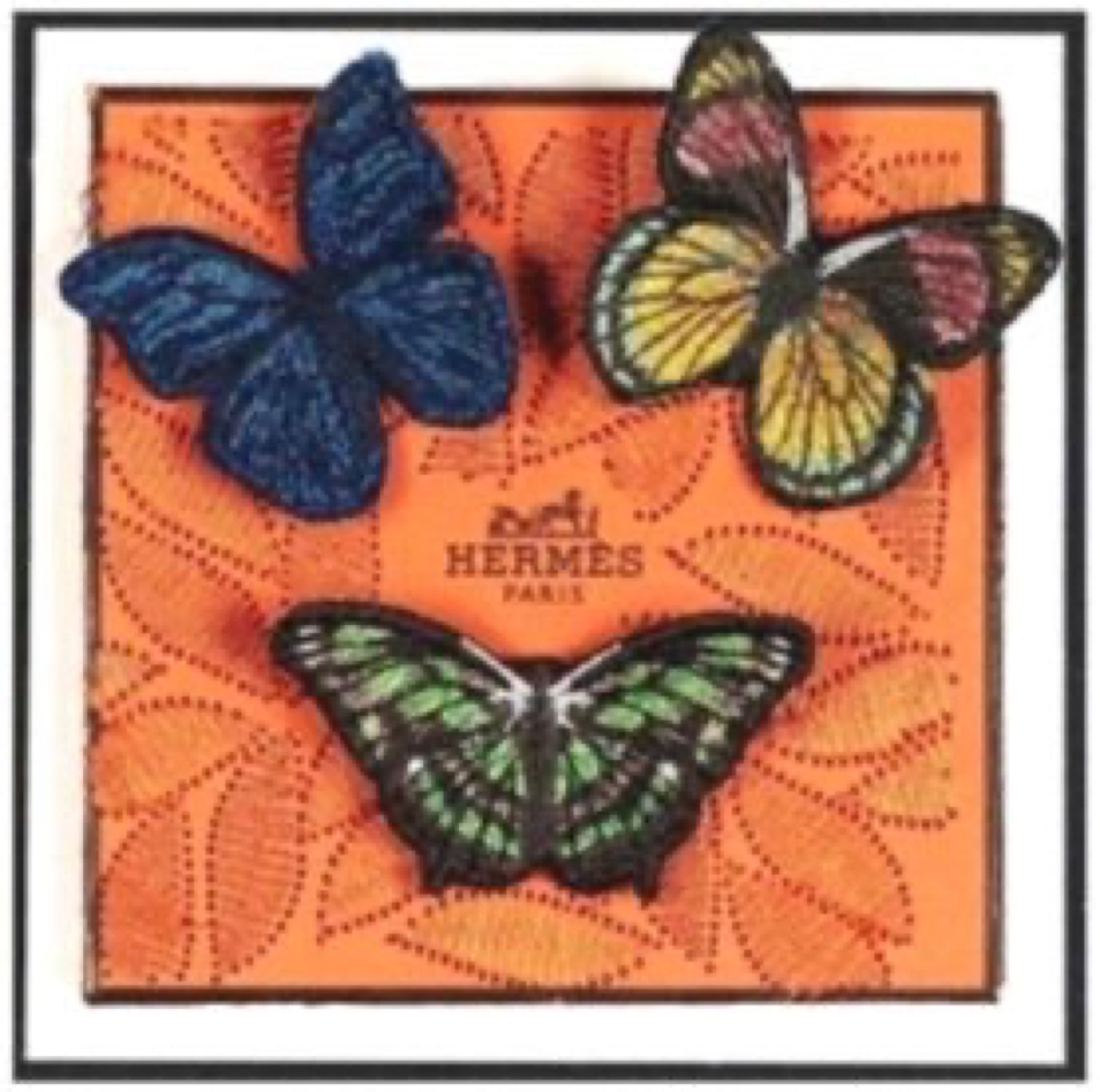 Petite Floral Petals, Hermès, Mixed Media at Langley Art & Home