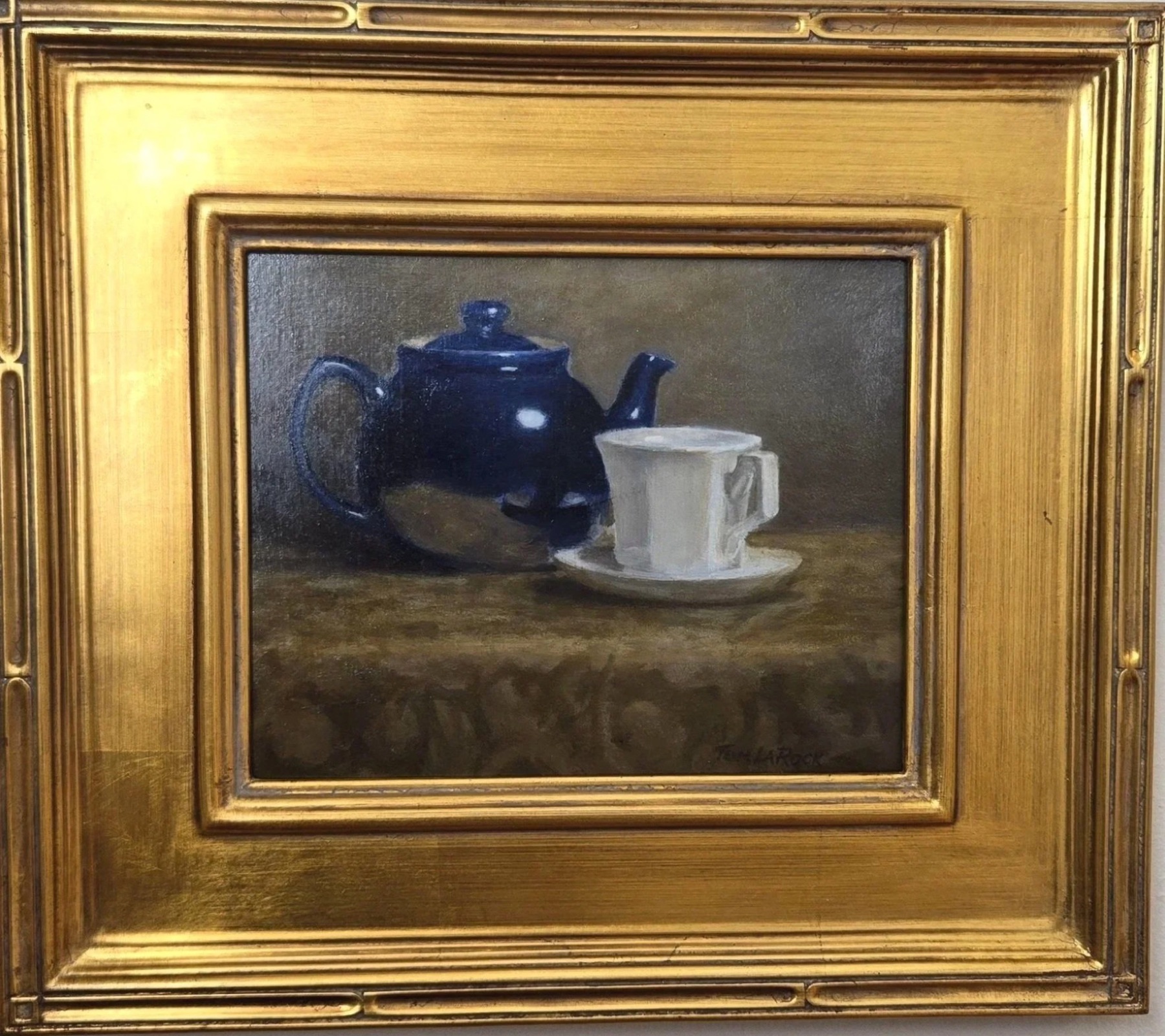 Teapot and Cup, Oil, Panel 14″×16″ at Langley Art & Home